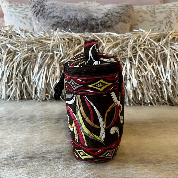 VERA BRADLEY Puccini Cool Keeper Tote Insulated Brown Orange Case Lunch Box Bag - Picture 3 of 11